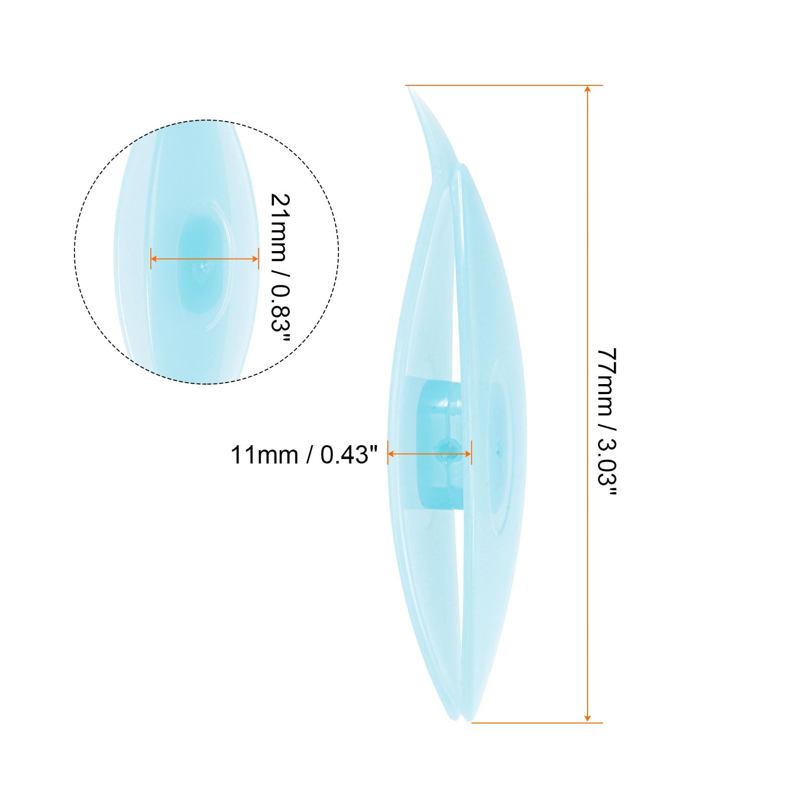 HARFINGTON 3pcs Tatting Shuttles 77x21x11mm Colorful Plastic Shuttles for Lace-Making DIY Hand Craft Tool Knitting Arts Supplies Yellow Green Blue