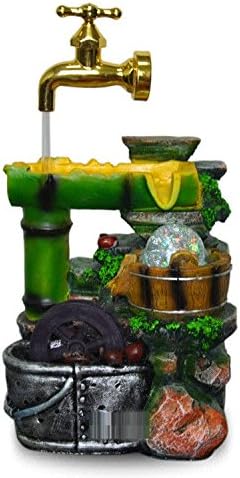 Hlluya Professional Sink Mixer Tap Kitchen Faucet Bamboo Products Flowing Water Fountain Floating Faucet Feng Shui Round Decorations