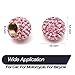 Car Wheel Tire Valve Caps, 4 Pack Crystal Rhinestone Car Tire Wheel Valve Stem Air Caps for Car Tire Accessories Universal for Cars, SUVs, Bicycle, Trucks and Motorcycles - Pink