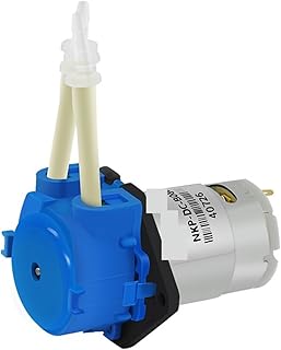 máquina de rellenar líquida de la pasta, Paquete de 2 NKP 12V 47-60ml/min bomba peristáltica tubo de silicona 3*5mm 3 rotores bomba dosificadora de placa recta de Color azul para rellenar crema/cosmét