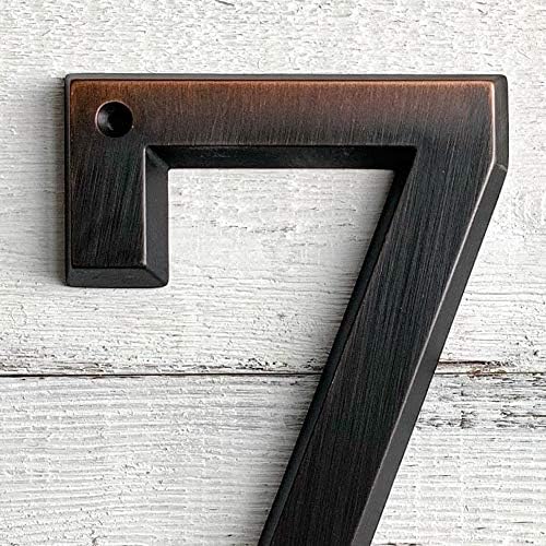 HASWARE House Number Sign 6 Inch (15 cm) Vintage Style Aged Bronze Finish Door Numbers Signage Plaque Street Home Address Numerals,Zinc Alloy (8) - Image 4