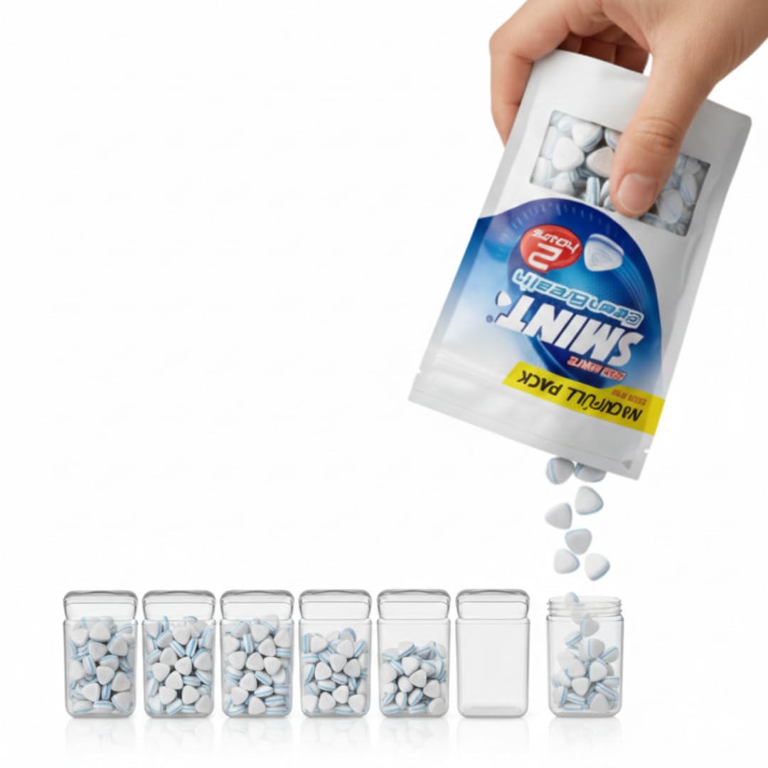 Smint 2H Clean Breath Peppermint, 1500stk Big-Pack Nachfüllpack Minz Pastillen im Folienbeutel, zum Nachfüllen, zuckerfrei, 2 Std frischer Atem