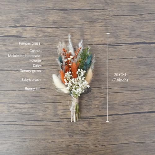 Ramo mini de flores secas Boho para decoración miniatura 4