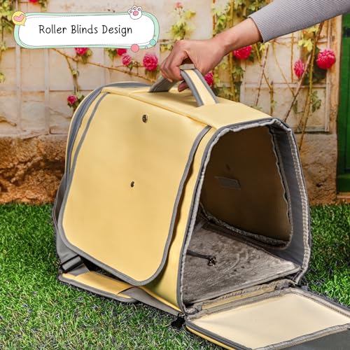 Cat-Carrier-Dog-Carrier-Soft-Sided-Carriers-for-Cats-Small-Dogs-Under-16lbs-Collapsible-Travel-Pet-Carrier-Bag-for-Puppies-Kittens-Cats-DogsWhite