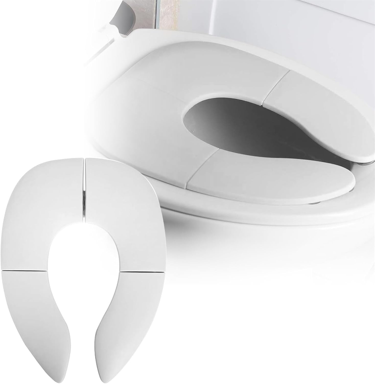 Travel Potty Seat Portable Toilet Training Seat Cover Foldable Toddler Potty Training Seat with Storage Bag Non-Slip Pads Toilet Seat Cover for Kid