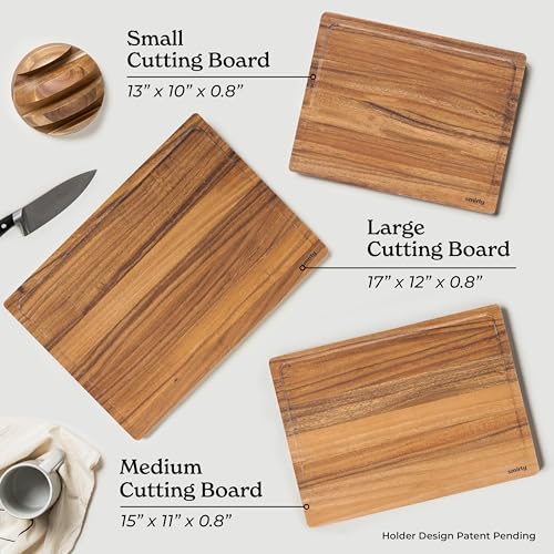 SMIRLY-Wooden-Cutting-Boards-For-Kitchen-Walnut-Cutting-Board-Set-with-Holder-Wood-Cutting-Board-Set-Cutting-Board-Wood-Wooden-Chopping-Board-Wooden-Cutting-Board-Set