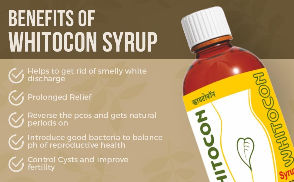 Ujwala Ayurvedashram Whitocon Syrup ( 200ML) I Ayurvedic Leucorrhoea medicine I Women wellness I Healthy regular Menstruation & Periods I Harmonal... - Image 4