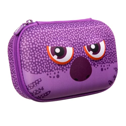 ZIPIT Wildlings Pencil Box for Girls, Large Capacity Cute Pencil Case for School, Stationery Organizer Box, Purple