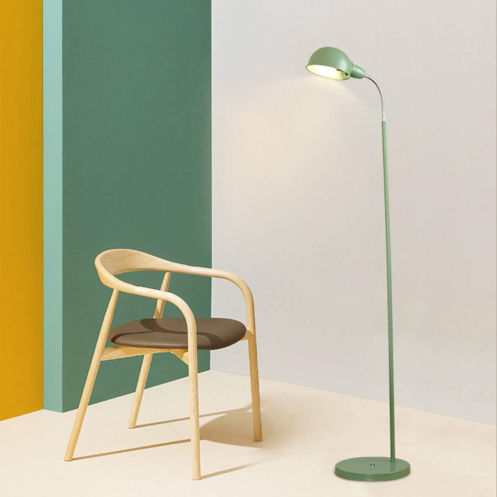 Lampada da Terra a LED, Moderna Lampada da Terra con Collo D'Oca Flessibile, 3 Temperature di Colore, interruttori a Pedale, Attacco E14, Max. 60 W, l
