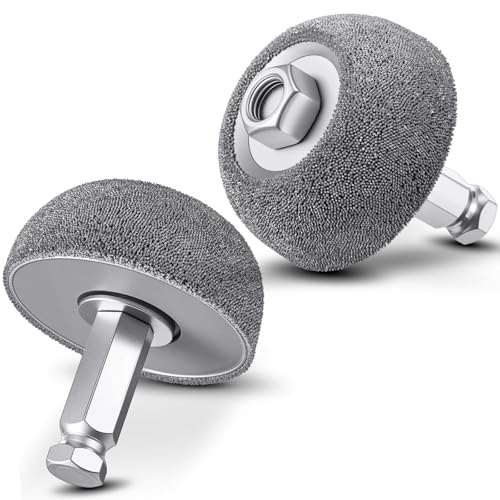 Moxweyeni 2 Set Buffing Wheel for Tire Repair Tire Buffer Tool 2 Diameter with 3/8 Bore Include Hexagon Adapter and Balance Wheel Grinding Head Tools for Safer Repairs