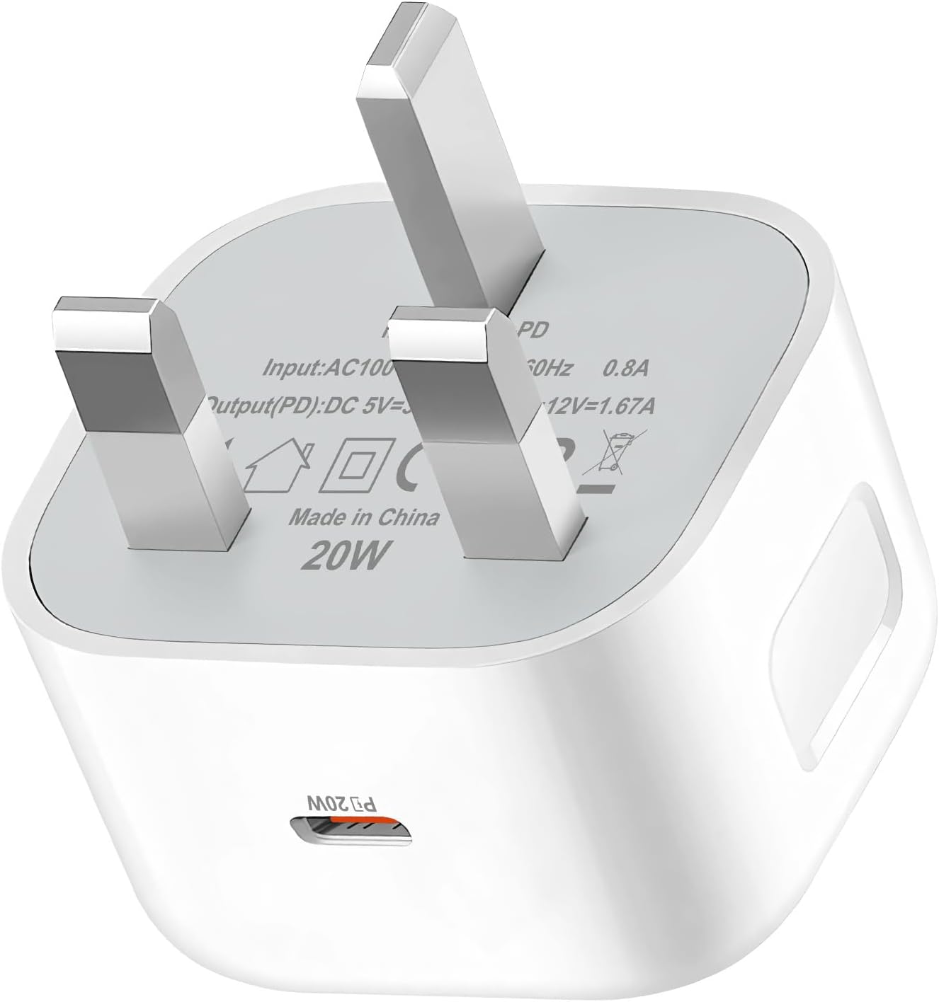 USB C Plug,20W USB C Fast Charger Plug, For iPhone Charger Adaptor UK Compatible with iPhone 16/15/14/14 Plus/14 Pro/14 Pro Max/13 12 11 X XR XS SE/Pad-1Pack USB C Plug,20W USB C Fast Charger Plug, For iPhone Charger Adaptor UK Compatible with iPhone 16/15/14/14 Plus/14 Pro/14 Pro Max/13 12 11 X XR XS SE/Pad-1Pack