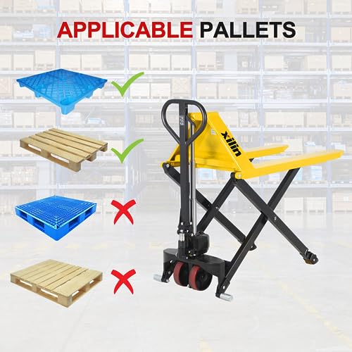 Xilin Manual Pallet Jack High Lift Hand Pallet Truck 2200Lbs Capacity 3.3 Inch Lowered 45 Inch Lx21"W 31.5 Lift Height Suitable For Open Bottom Pallets thumb #4