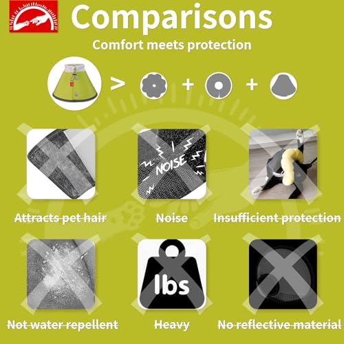 Image of Agape Soft Dog Cone for Small Dogs & Cats, Recovery Collar to Stop Licking | Comfy E-Collar Alternative for Puppies, Adjustable Cloth Cone After Surgery, Protective Neck Cone for Kittens, Washable