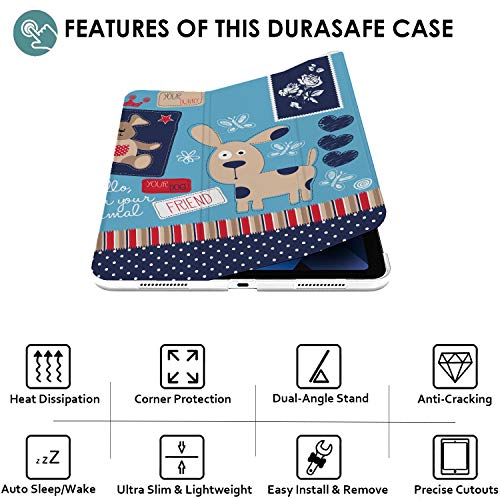 Image of DuraSafe Cases for iPad PRO 11-1st Gen MTXN2HN /A MTXP2HN /A MTXR2HN /A MTXQ2HN /A MTXT2HN /A (Will Not Fit on PRO 11 2020) Ultra Slim Supportive Classic Case with Adjustable Stand Feature - Puppy Friend