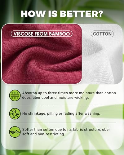 Image of BAMBOO COOL Womens Underwear, Moisture-Wicking Briefs, Soft and Breathable Panties, Mid Waist, 5-Pack