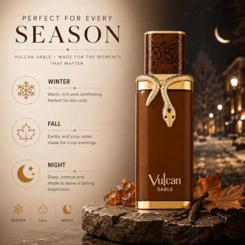 Image of French Avenue Vulcan Sable Eau De Parfum 100ml | Luxury Long Lasting Oriental Woody Fragrance for Men & Women | Whiskey, Mandarin, Cashmeran, Vanilla & Benzoin Notes