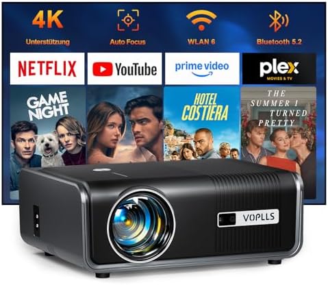 【Official Netflix & Auto Focus/Keystone】 30000 Lumen Smart Projec...