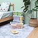 Citylife 17 QT Plastic Storage Bins with Latching Lids Stackable Storage Containers for Organizing Large Clear Storage Box for Garage, Closet, Kitchen, 4 Packs