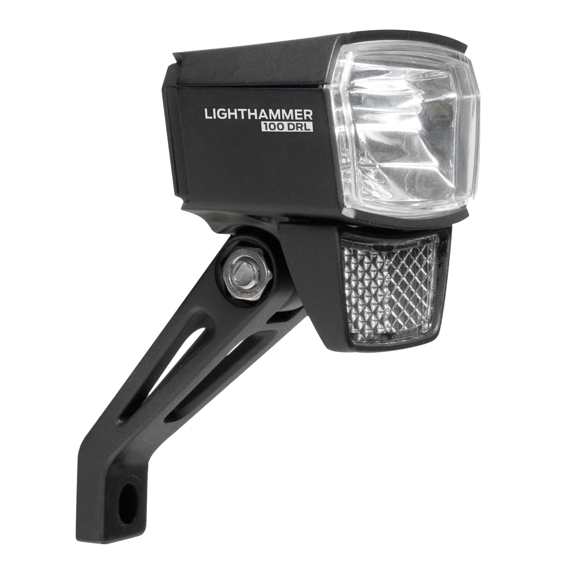 TRELOCK LS 890-T Lighthammer 100 Lux E-Bike 12V Fahrradlicht – Tagfahrlicht-Modus – Inklusive Gabelhalterung ZL 410 – StVZO zugelassen