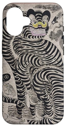 Talismanic Tiger Design - Korean Folk Art-Inspired Bold Case for iPhone 16