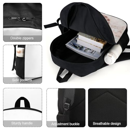 Blush Rose Bookbag - Ultra Lightweight Portable Backpack Work Travel Backpack for Men Women Fits 16 Inch Notebook4