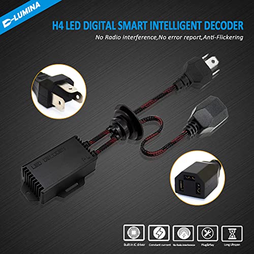 Décodeur complet pour phares à LED H4 avec boîtier de régulation électrique stable