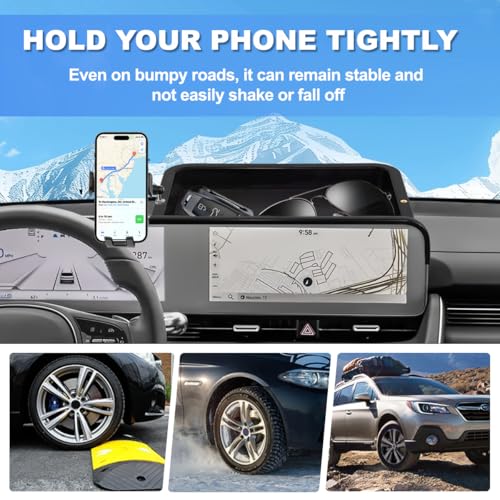 Image of Car Phone Holder Compatible with Hyundai Ioniq 5 2022-2025 Accessories 12.3-Inch Screen Fixed Clip, Cell Phone Mount with Dash Tray Center Console Organizer Hands-Free 360 Rotation