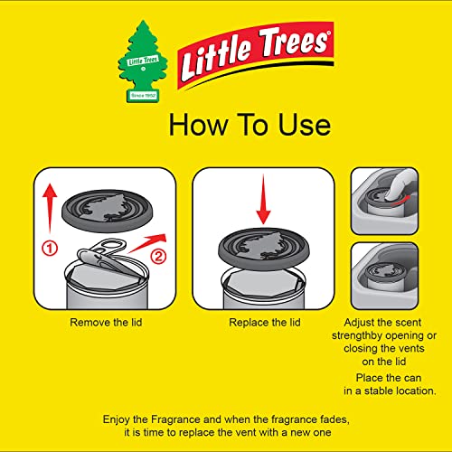 Image of Little Trees Black Ice Fiber Can Car Air Freshener, 30g