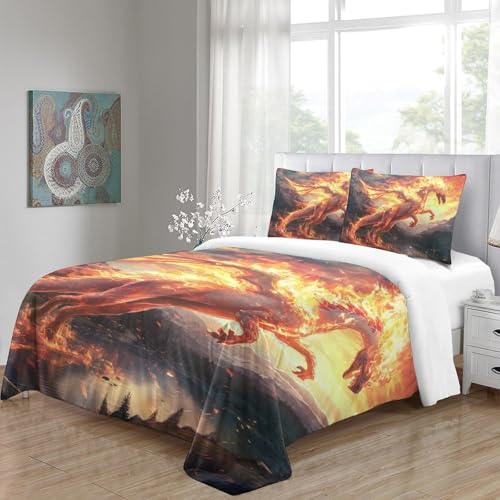 Parure de lit Ptérosaure 3D king size en microfibre super douce premium - 5