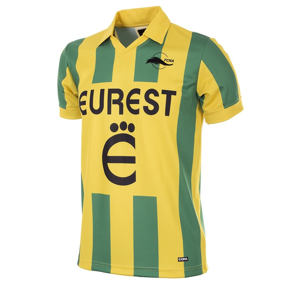 COPA - Maglia retrò - Calcio - Uomo - FC Nantes 1994/95 - Giallo/Verde - 100% Poliestere