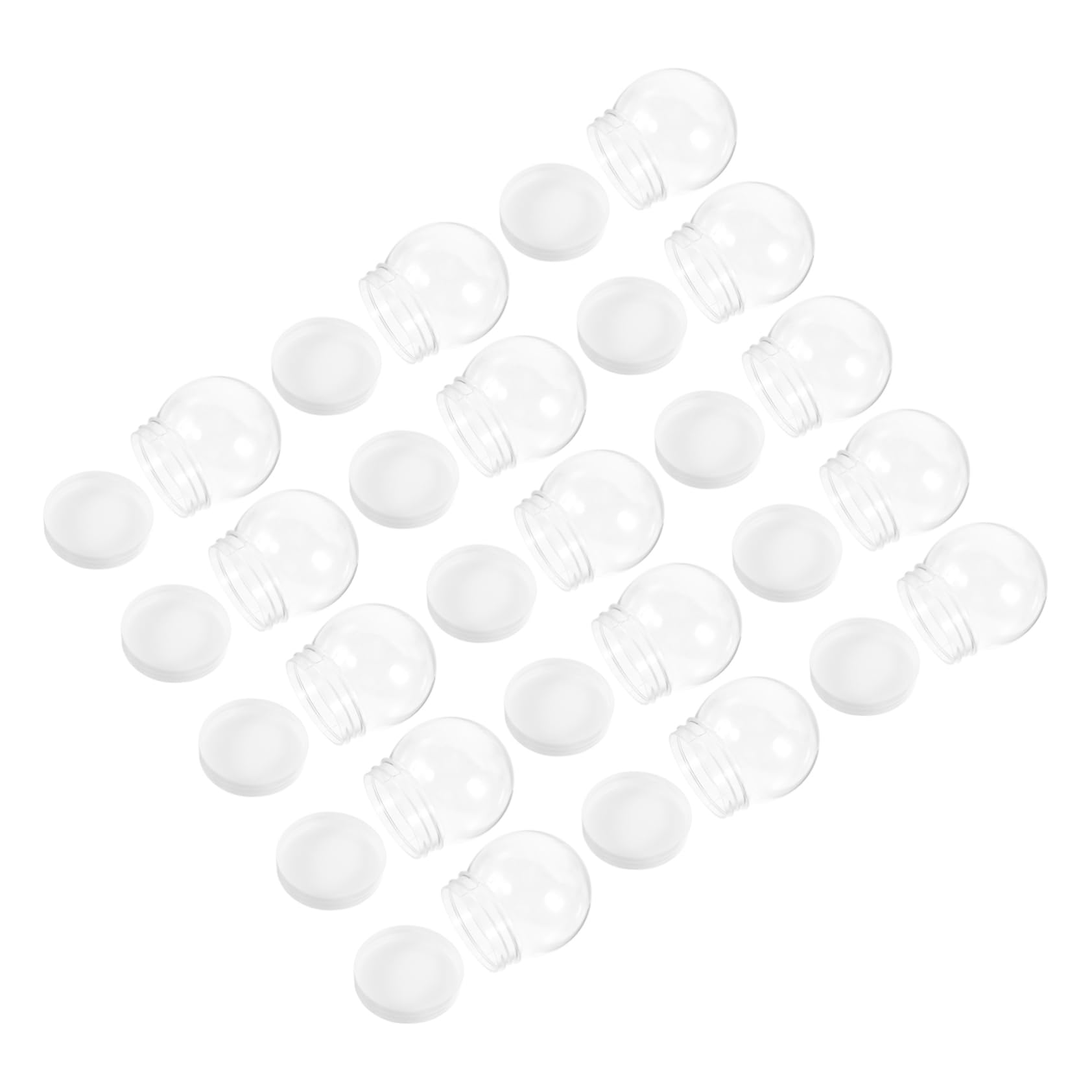 BRIGHTFUFU 20pcs Sweet Containers Snow Globes for Kids DIY Clear Snow Globes DIY Snow Globes Water Globe Jar Snow Globe Jar Tea Tins Kit Transparent Dry Jars Plastic Christmas Tree Seal Child
