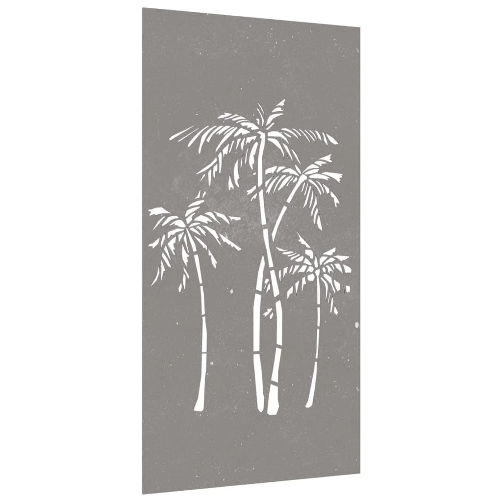 Gecheer Decorazione Muro da Giardino 105x55 cm Palma in Acciaio Corten -X419