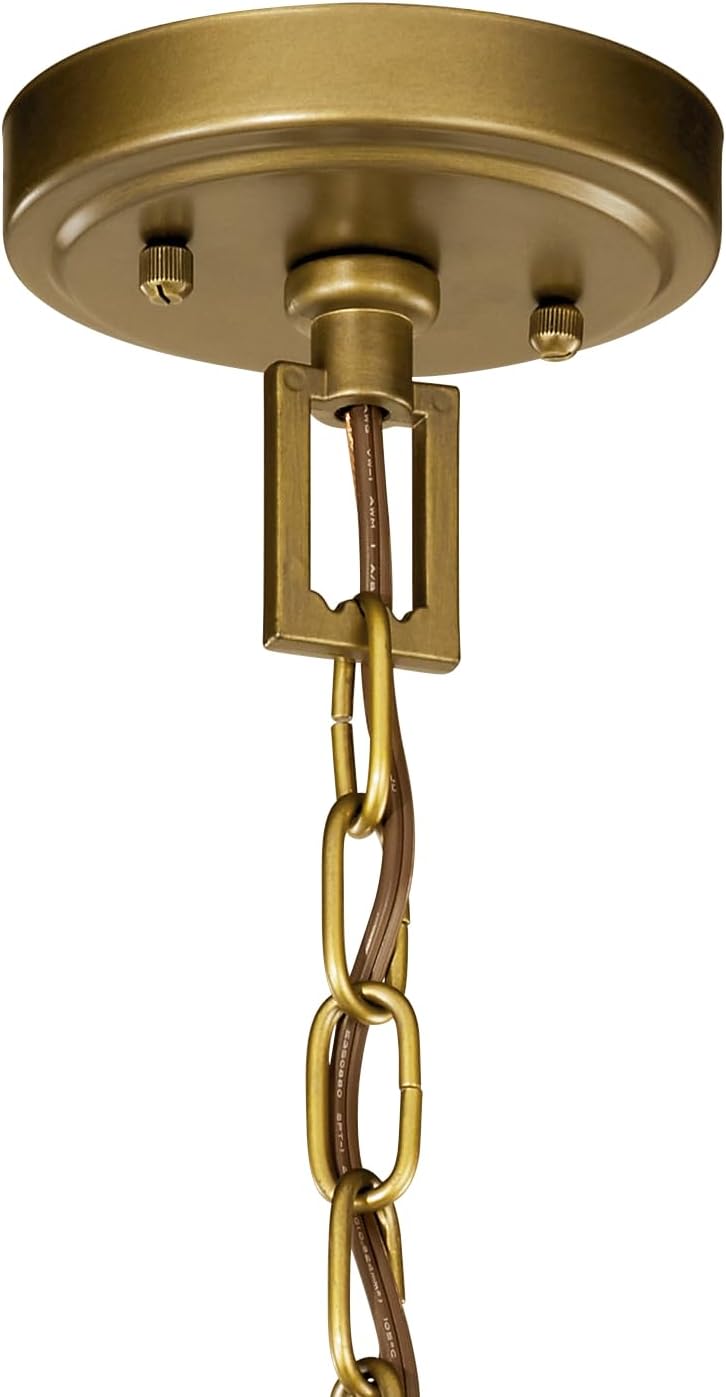 Kichler 42499NBR Morrigan Pendant, 3-Light 180 Total Watts, Natural Brass