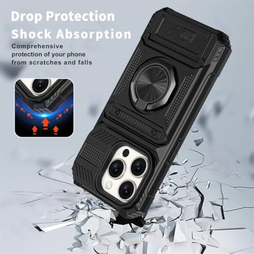 Étui robuste iPhone 14 Pro rouge avec béquille métallique