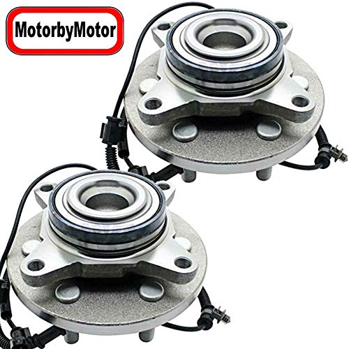 Motorbymotor 515157 Front Wheel Bearing And Hub Assembly 2Wd With Abs 6 Lugs Fits For 2015 2016 2017 Ford Expedition Lincoln Navigator Heavy Duty Hub Bearing Rwd-2Pk #TOP2