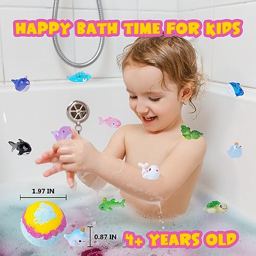 Bath Bombs for Kids with Surprise Toys Inside, 12 Pack Essential Oil SPA Bath Bombs, Bubbles Gentle and Safe Fragranced Bath Balls, Halloween Birthday Christmas Gifts Set for Kids Boys Girls - Image 3
