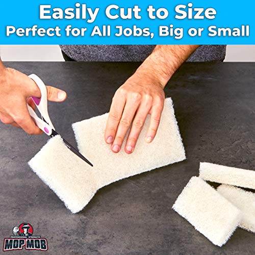 Non-Scratch, Super Long-Lasting Scrubbing Pad 5 Pk, 10X4.5In. Best Reusable Multipurpose Scouring Sponge For Home Surfaces. Perfect Pro Grade Multi-Surface Scrubber Pads For Light-Duty Indoor Cleaning #TOP6