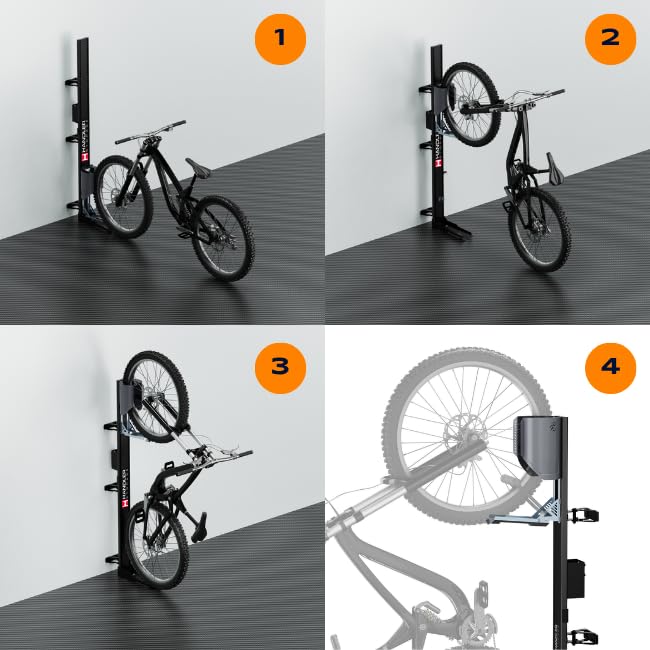 Handler Storage | schwenkbare Fahrrad Wandhalterung | 3er-Set