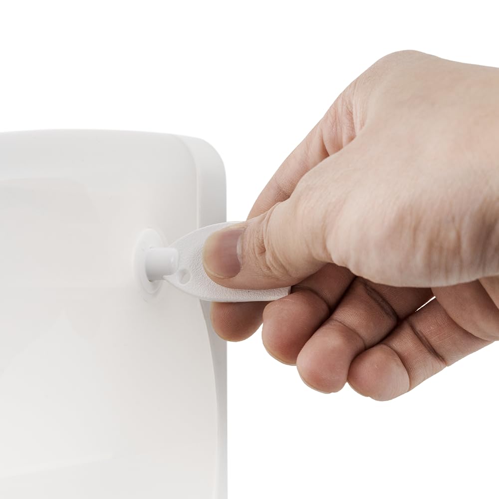 EZ-Pull 4250-EZ - Dispensador de papel higiénico doble para montaje en pared, lado a lado, para baño, oficina, comercial/industrial, color blanco perla, 4250-EZ