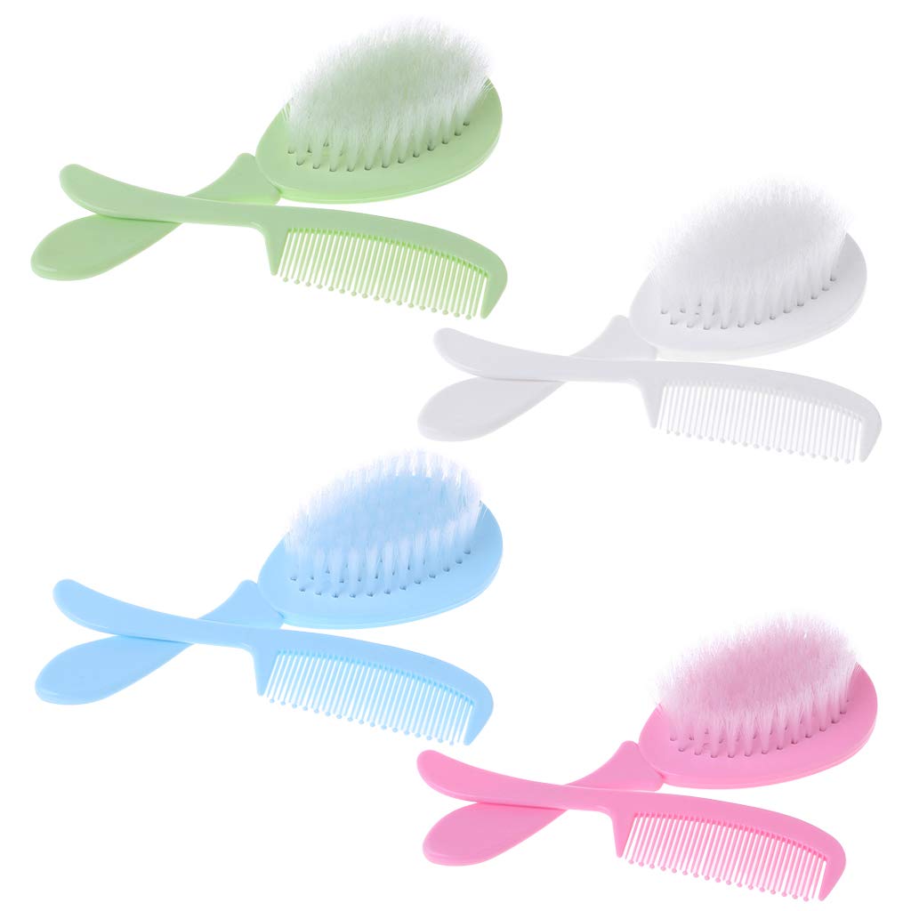 Of 2pcs Portable Hair Brush with Comb for Daily, Blue