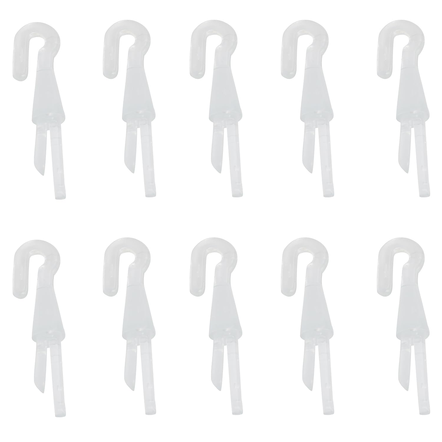 LQ Industrial 10PCS Blinds Window Hooks Tension Rod Swivel Bar Curtain Hook Plastic Blinds Swivel Head 1.97inx0.47in