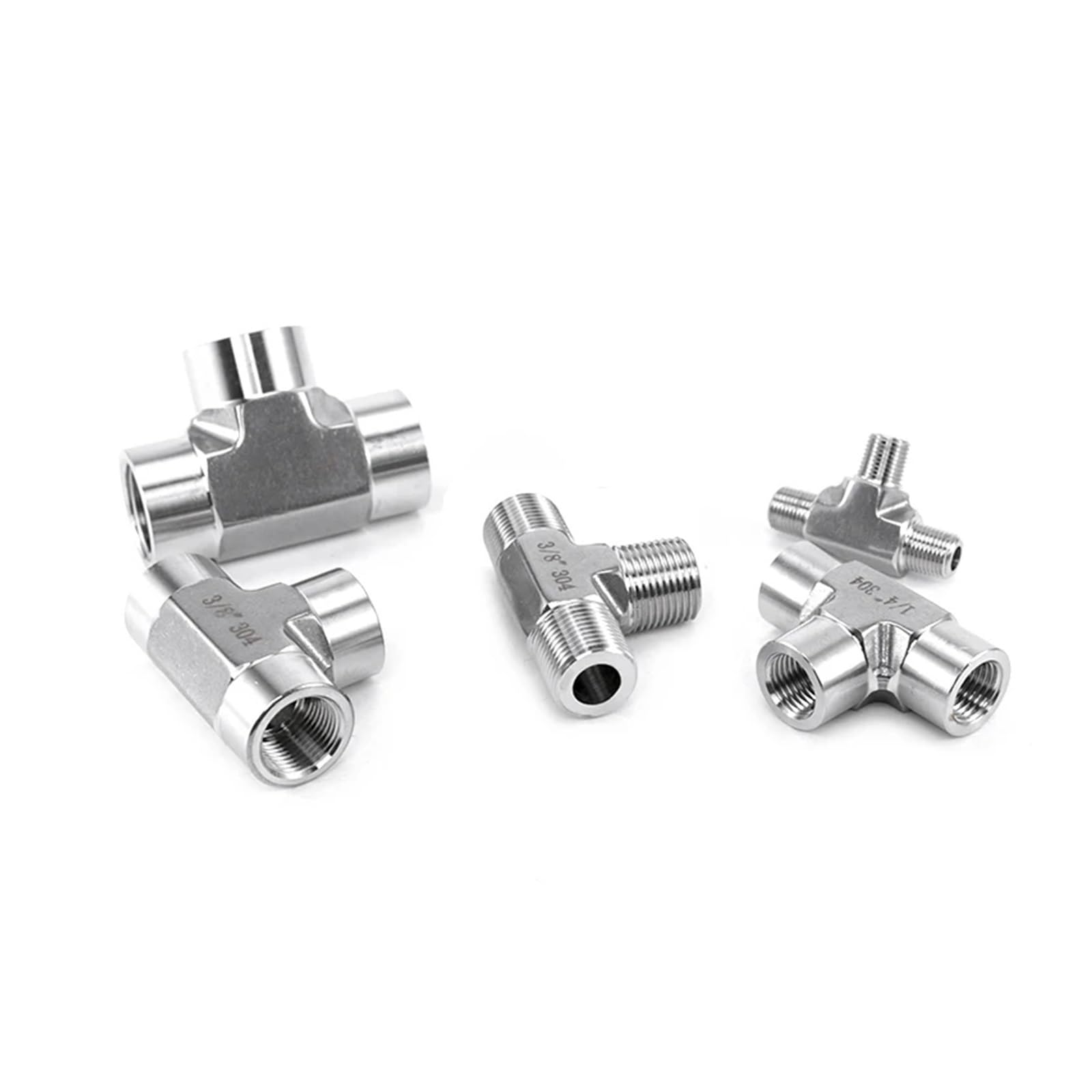 Trójnik do kucia matrycowego ze stali nierdzewnej 304 1/8 "1/4" 3/8 "1/2" złącze gwintowe męskie/żeńskie Złączki rur wodociągowych pod wysokim ciśnieniem(Male thread,1/8")