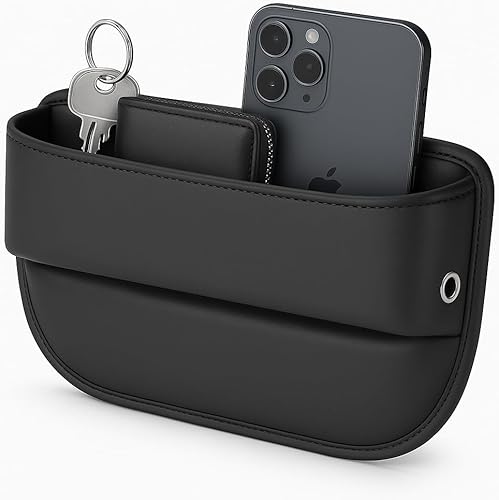 AC4 Organizador universal para asiento de automóvil, almacenamiento de piel sintética de alta calidad para automóvil, SUV y camiones organizador de