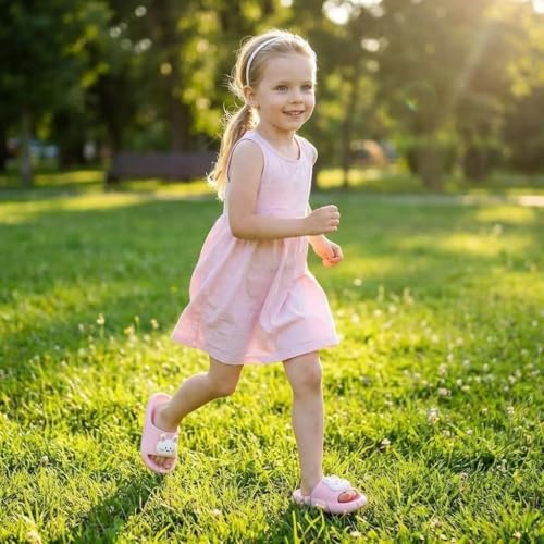Image of Toddler Little Kids Slides Sandals Unicorn Dinosaur Bunny Beach Pool Shower Slides Anti-Skid Home Bath Slippers Cute Summer Outdoor Shoes for Girls and Boys