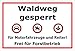 Produktbild Melis Folienwerkstatt Schild Waldweg gesperrt - 15x10cm - Bohrlöcher - 3mm Hartschaum  20 VAR S00359-034-B