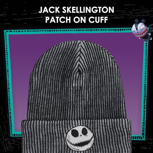 Image of Disney Nightmare Before Christmas Jack Skellington Cuffed Beanie Hat