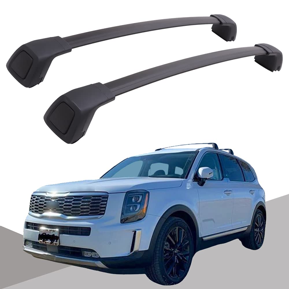 EZREXPM Cross Bars Fit for Kia Telluride 2020 2021 2022 Luggage Roof Rack Lockable Crossbars Carrier Cargo Bar