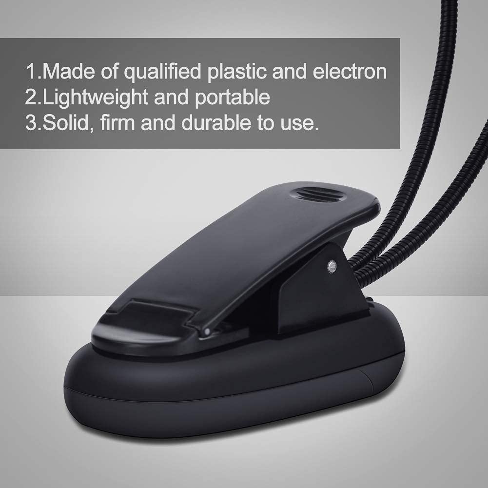Lampada da Leggio, Doppio Braccio Regolabile LED Portatile, Lampada Studio per Ufficio Letto Studenti Lettura Notturna