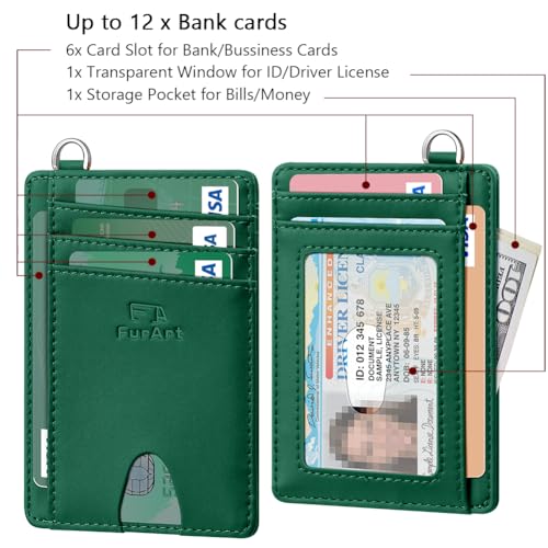 Image of FurArt Slim Minimalist Wallet RFID Credit Card Holder for Men | slim minimalist compact rfid id window thin