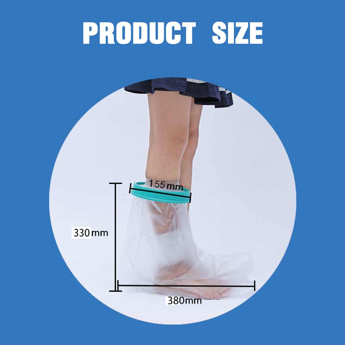 Protector de Pies Antideslizante para Ducha, Cubrepiernas Impermeable para Adultos para Dedos, Tobillos, Pies, Vendas Protectoras Reutilizables para Pies, Mantiene Heridas y Vendajes Secos